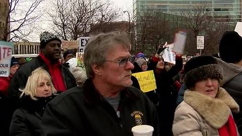 Hundreds rally in Niagara Square, calling for Carl Paladino to be removed from the Buffalo School Board