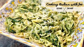 Bow Tie Pasta Salad with Parsley and Roasted Almond Pesto Cooking Italian with Joe