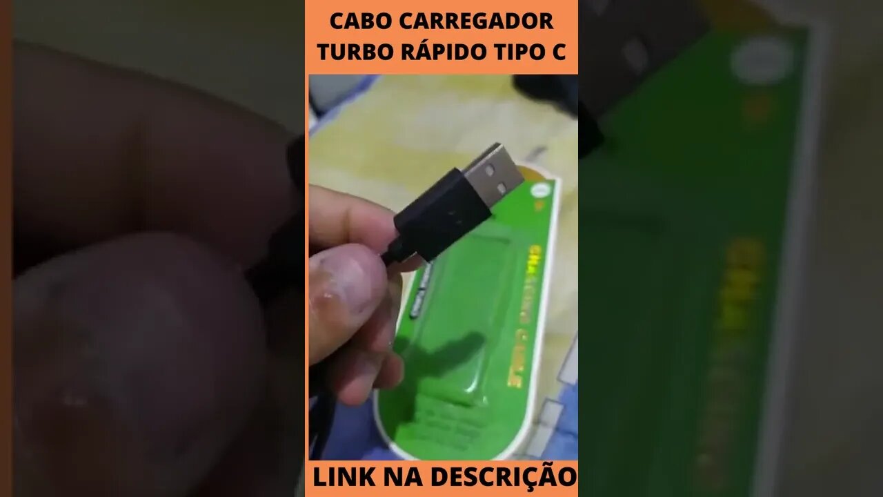Cabo Carregador Turbo Rápido V8 Micro Usb Tipo C Cabo de Dados 1 Metro