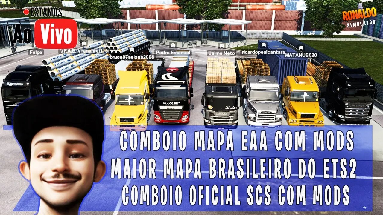 COMBOIO COM MODS NO MAPA EAA MAIOR MAPA BRASILEIRO DO ETS2 1.42 BETA