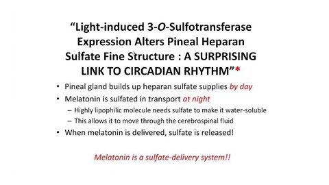 Melatonin needs to be SULFATED in order to detox heavy metals and chemicals in your brain.