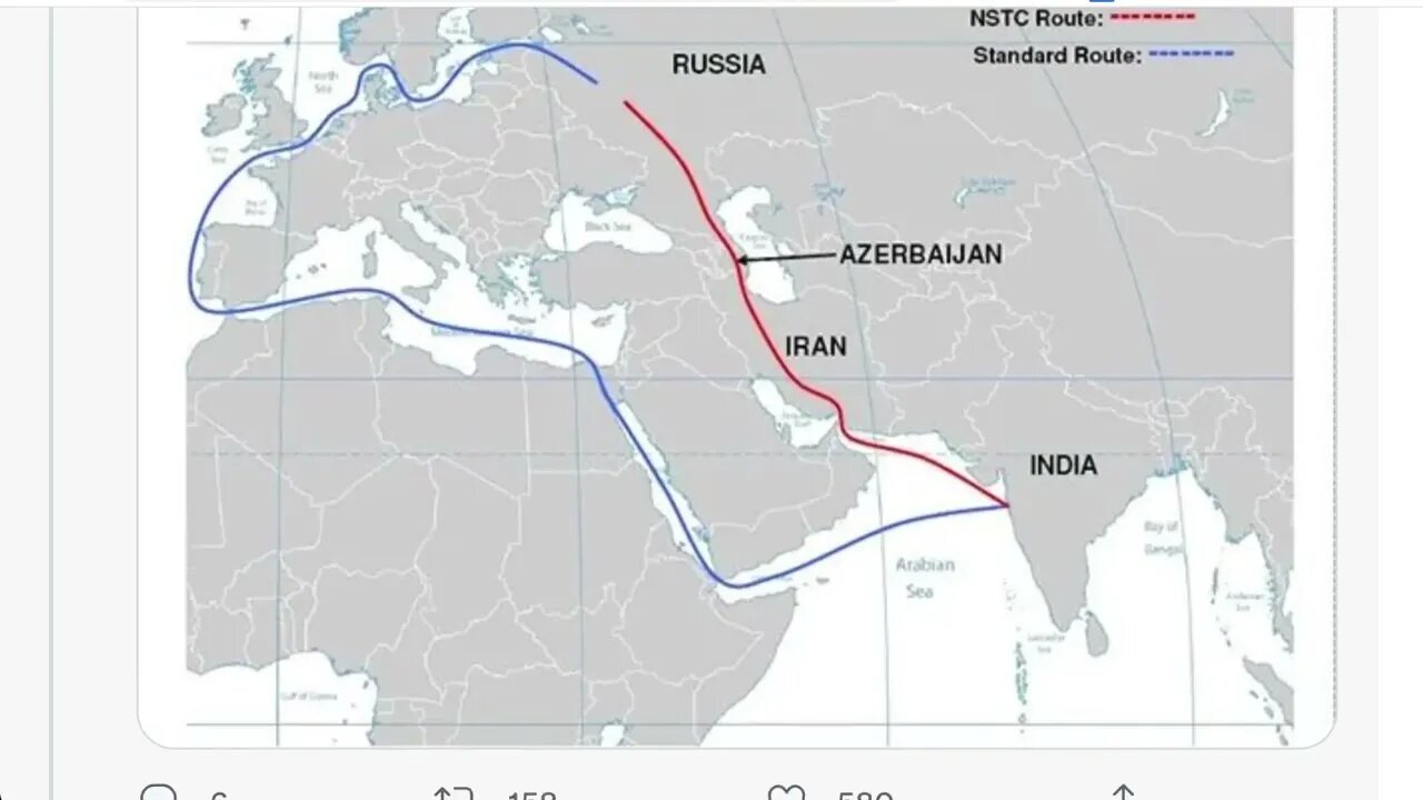 伊朗國營航運公司開闢了由俄羅斯到印度的南北運輸走廊