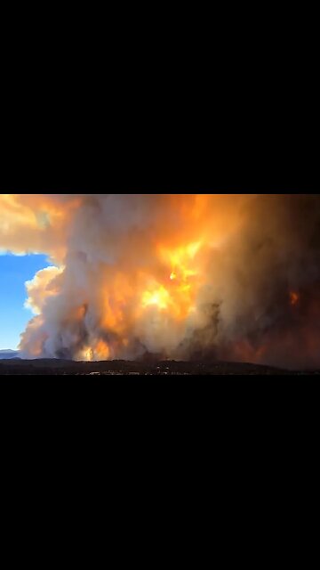 Authorities have announced a state of emergency due to an uncontrollable wildfire