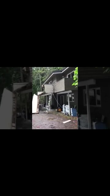 Balcony Falls Off House! #MegaFails #Shorts