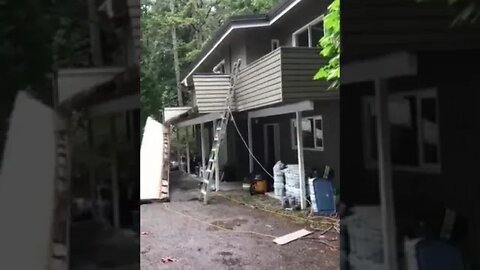 Balcony Falls Off House! #MegaFails #Shorts