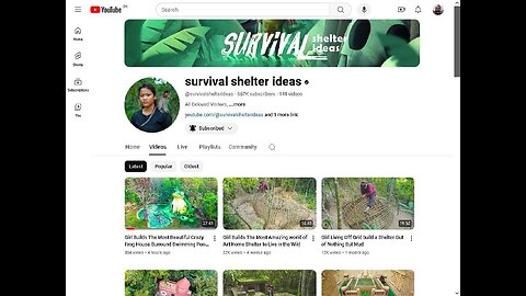 Natural Grounded Woman Living Off Grid Build a Survival Shelter with Swimming Pool!
