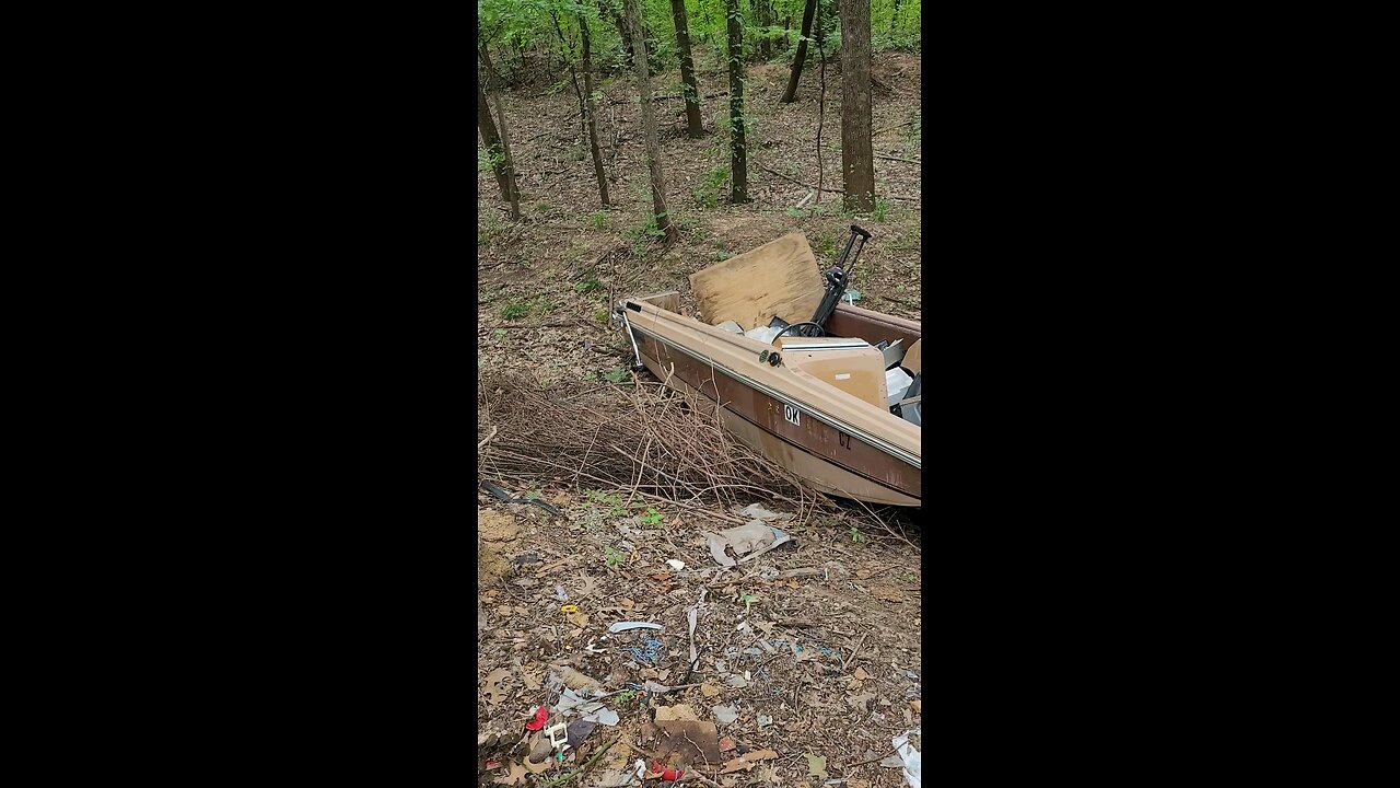 Strange place to park a boat...