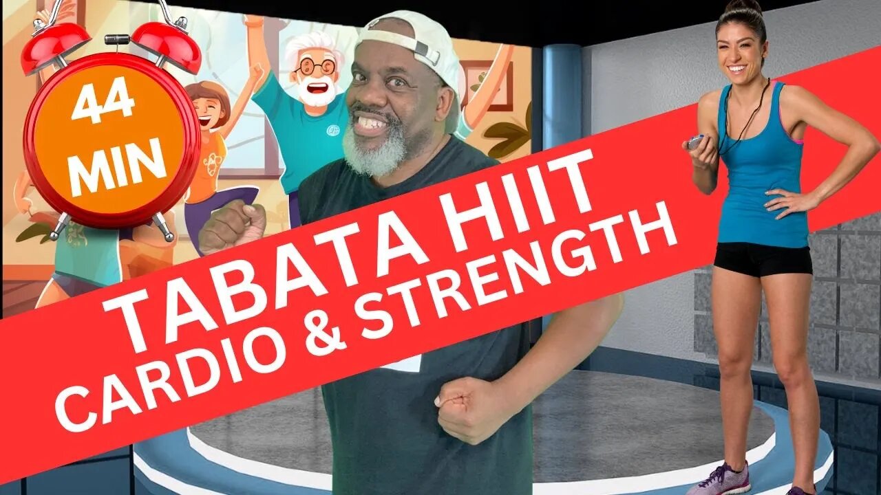 Tabata HIIT Interval Cardio & Dumbbell Strength Workout | 44 Min | All Fitness Levels