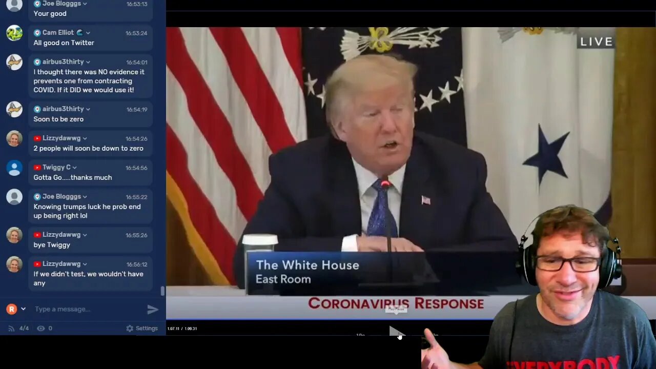 The #LieStream - Trump hosts Dear Leader Round Table - Hydroxychloroquine Update