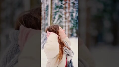 Catching Snowflakes In Her Mouth