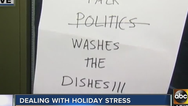 Tips for dealing with holiday stress