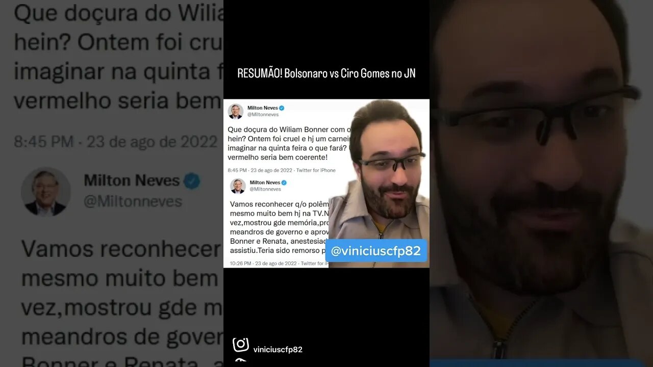 RESUMÃO! Bolsonaro vs Ciro Gomes no JN P1