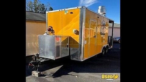 Custom Build 2023 - 8.5' x 14' Barbecue Concession Trailer with 6' Porch for Sale in North Carolina