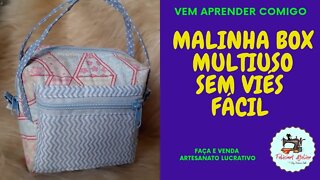 Malinha Box Com Bolso Sem Viés Passo a Passo - Faça e Venda Dia das Mães #handmade #costuracriativa