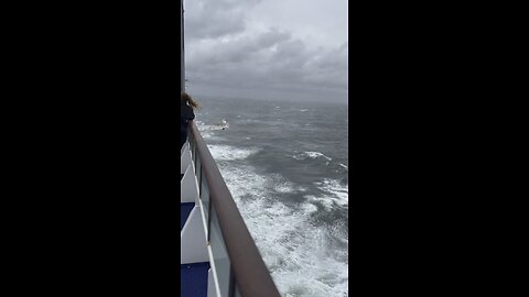 Sea storm in Europe