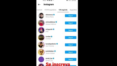 O UNICO BRASILEIRO SEGUIDO PELA CONTA OFICIAL DO INSTAGRAM.