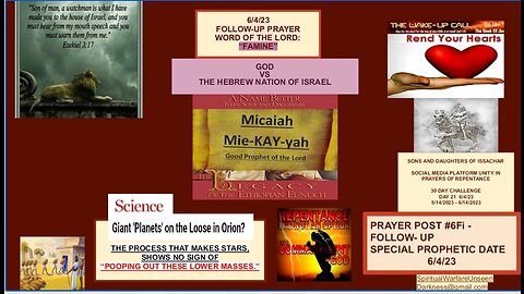 SONS AND DAUGHTERS OF ISSACHAR CALL FOR NATIONAL REPENTANCE #6Fi, SPECIAL PROPHETIC PRAYER POST