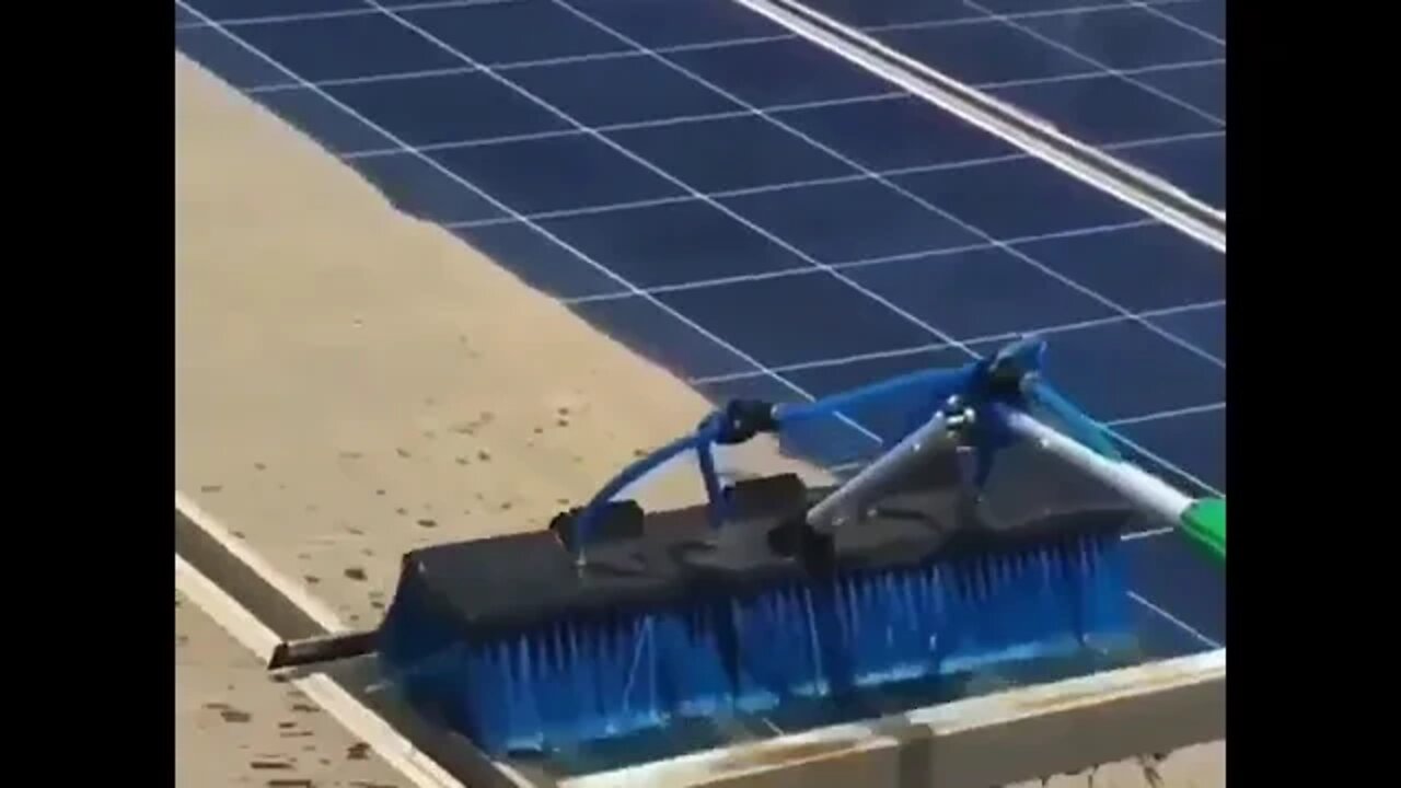 Smart efficient way to clean solar panels