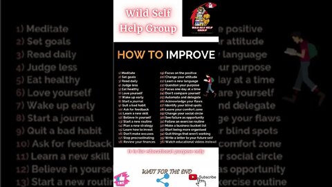 🔥How to improve🔥#shorts🔥#wildselfhelpgroup🔥18 May 2022🔥