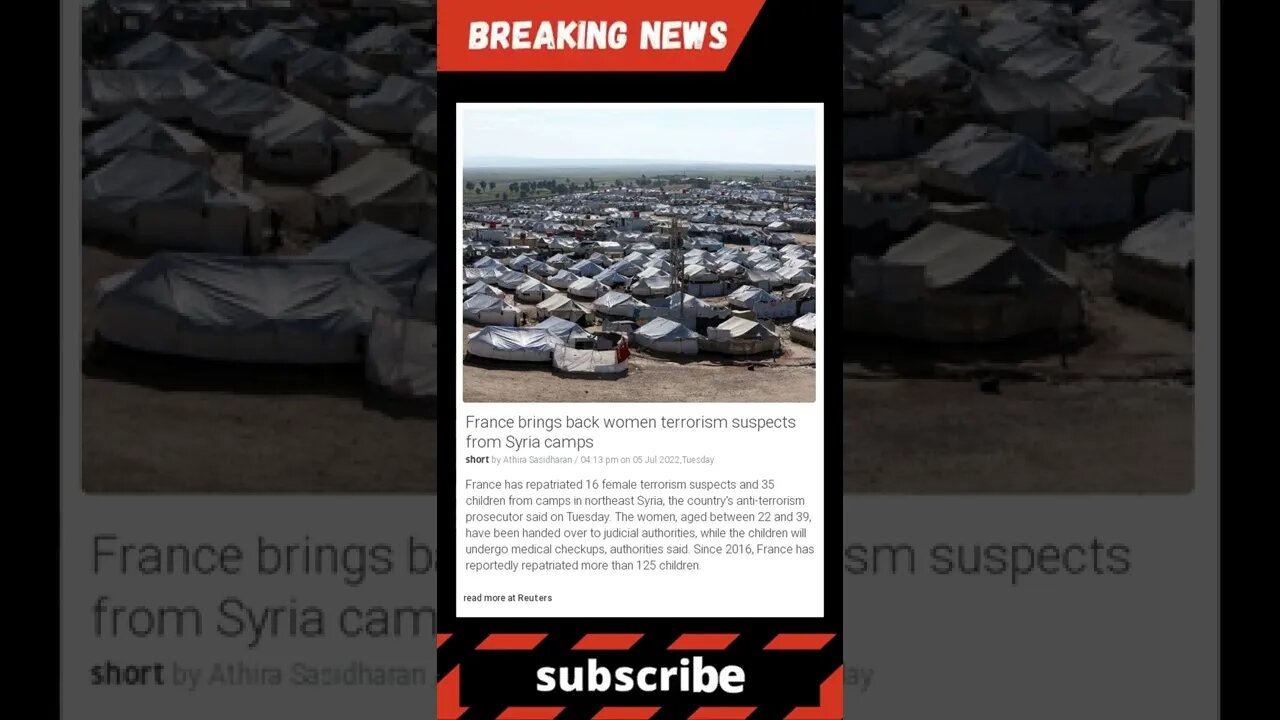 Breaking News: France brings back women terrorism suspects from Syria camps #shorts #news