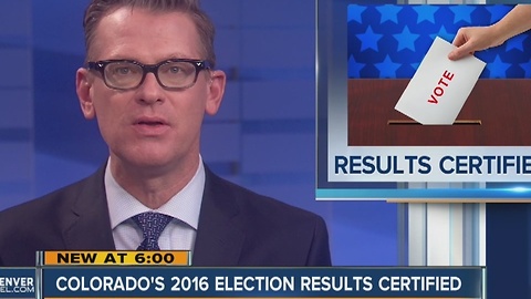 Colorado's 2016 election results certified