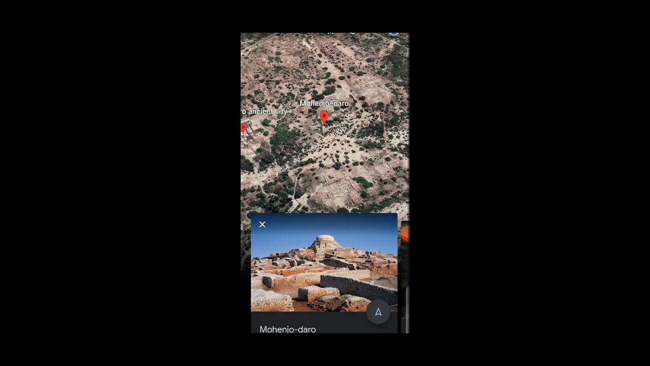 Mohenjo Daro- Ancient city of Indus Valley Civilization found on Google Earth