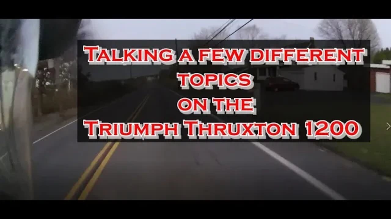 Talking a few different topics on the Triumph Thruxton 1200