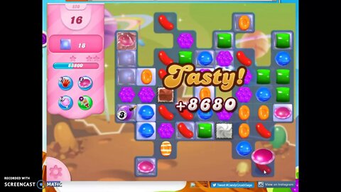 Candy Crush Level 850 Audio Talkthrough, 1 Star 0 Boosters
