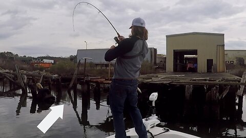 Battling BIG Fish Around An ABANDONED PIER!!