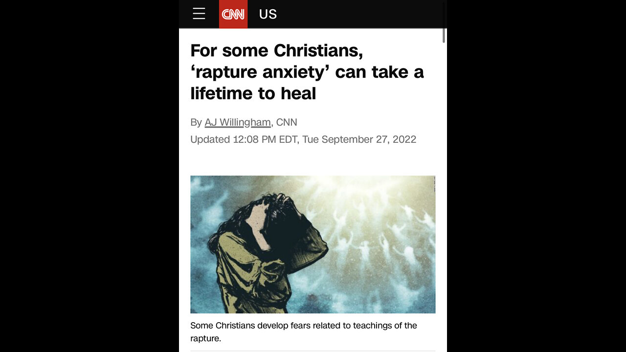 CNN attack Rapture: Says Christians suffer from Rapture Anxiety!