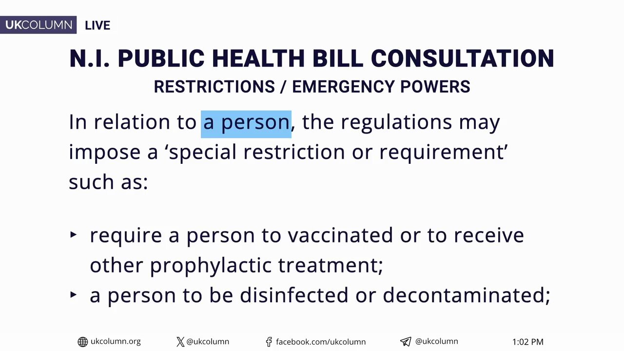 New Proposed Health Restrictions: Public Consultation on New Measures for Northern Ireland - UKC