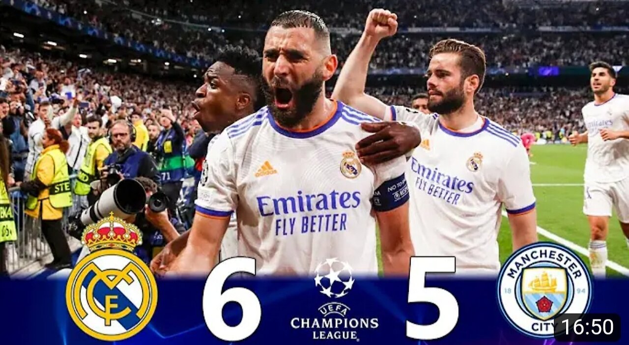 Real madrid | 6 × 5 | Manchester city