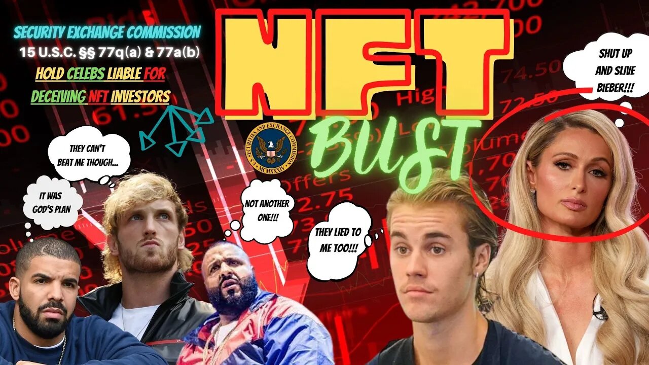 #sec SLAMs @Justin Bieber, @Drake, @DJ Khaled, @Logan Paul, @Paris Hilton and MORE for #nft LIES