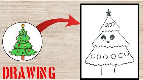 How to draw Christmas tree 🎄 | Christmas tree drawing