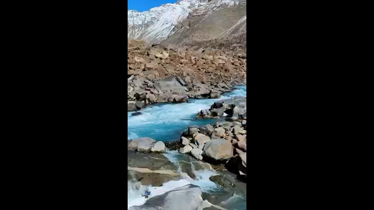 Yogo valley in behind of river of shock in beautiful view