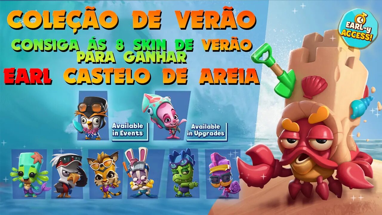 NOVA SKIN DO EARL CASTELO DE AREA CONSIGA ELA GRÁTIS! ZOOBA: Jogo de Batalha Animal