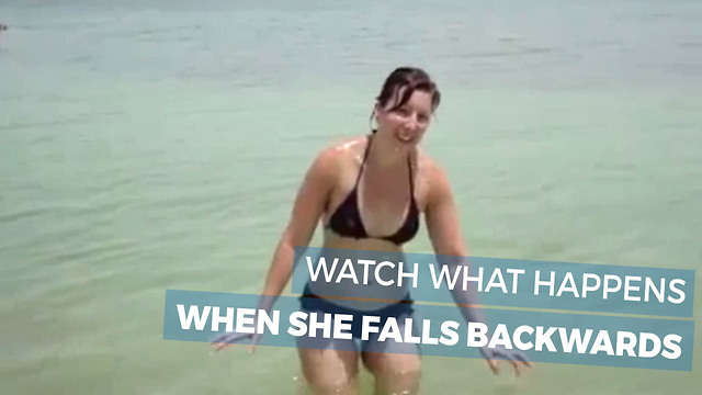 She Told Us To Watch Her Fall Backwards Into The Water, But Make Sure To Watch Her Closely