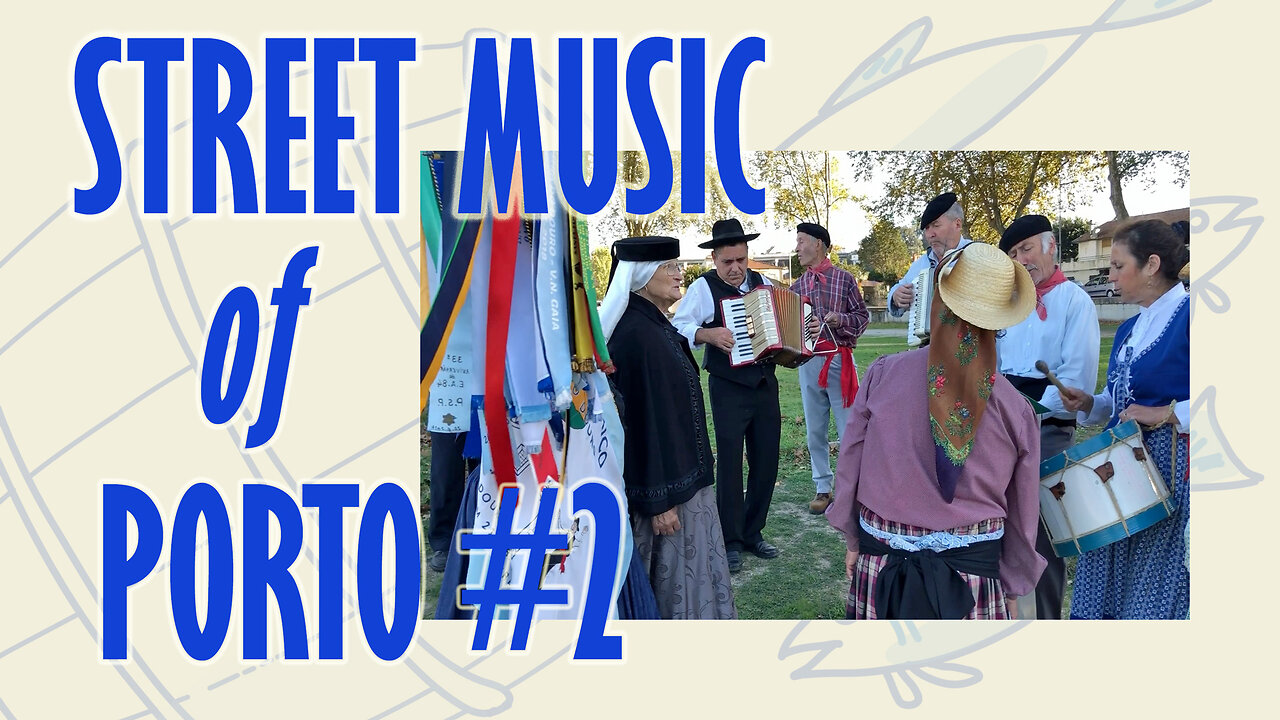 Traditional Portuguese Music Ensemble performing at the beach of Vila Nova de Gaia