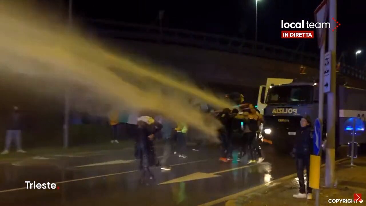 Team work during a peaceful protest