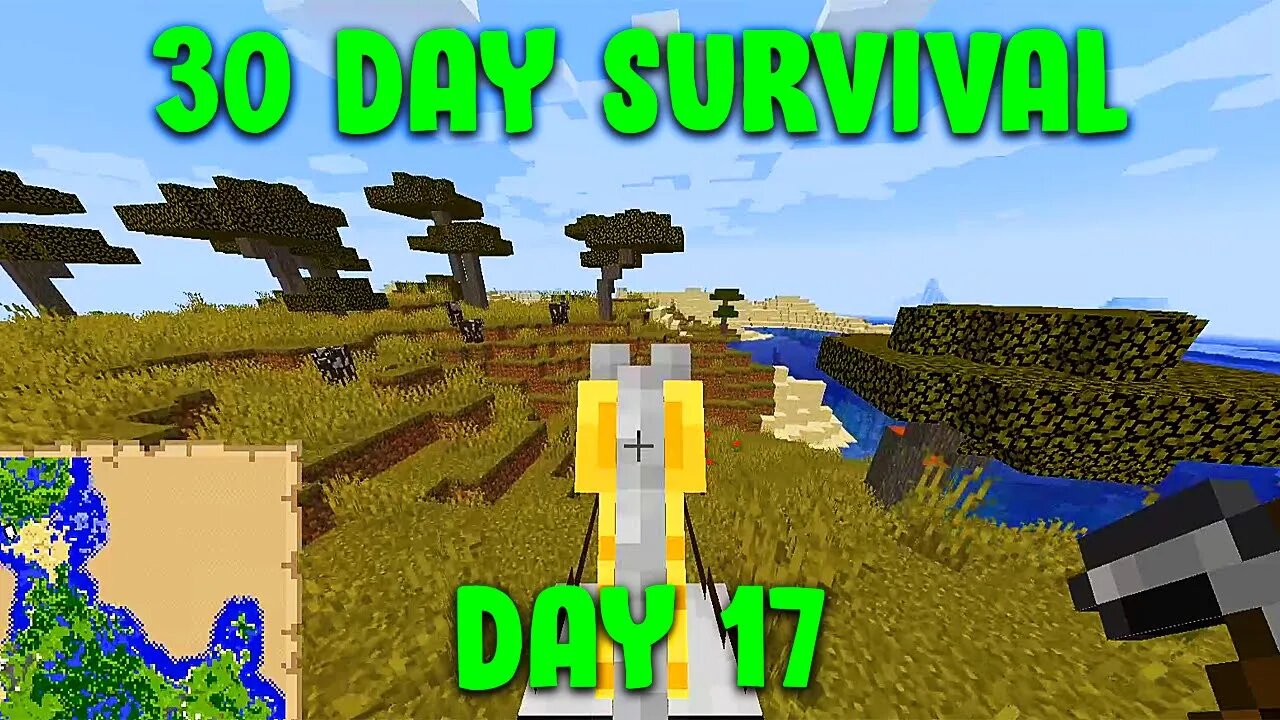 I Did Not Find A Jungle When Exploring My Map | Minecraft - 30 Day Survival Day #17