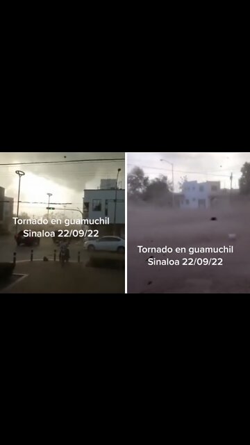Destructive tornado strikes Guamúchil in the state of Sinaloa, Mexico