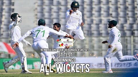 All Wickets Bangladesh vs New Zealand 1st Test 4th Innings