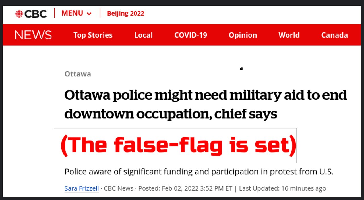 The Stage is Set: Ottawa Will Be Getting Hit With a False Flag This Weekend