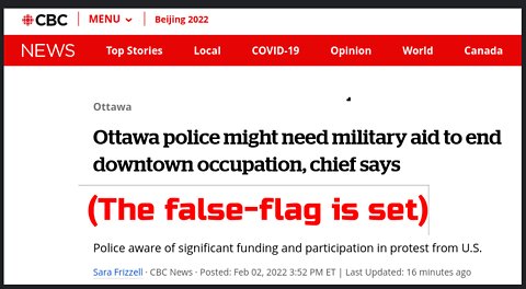 The Stage is Set: Ottawa Will Be Getting Hit With a False Flag This Weekend