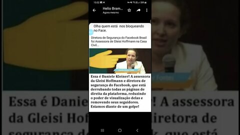 Amiga da Gl ido Hoffmann bloqueia conservadores no Facebook