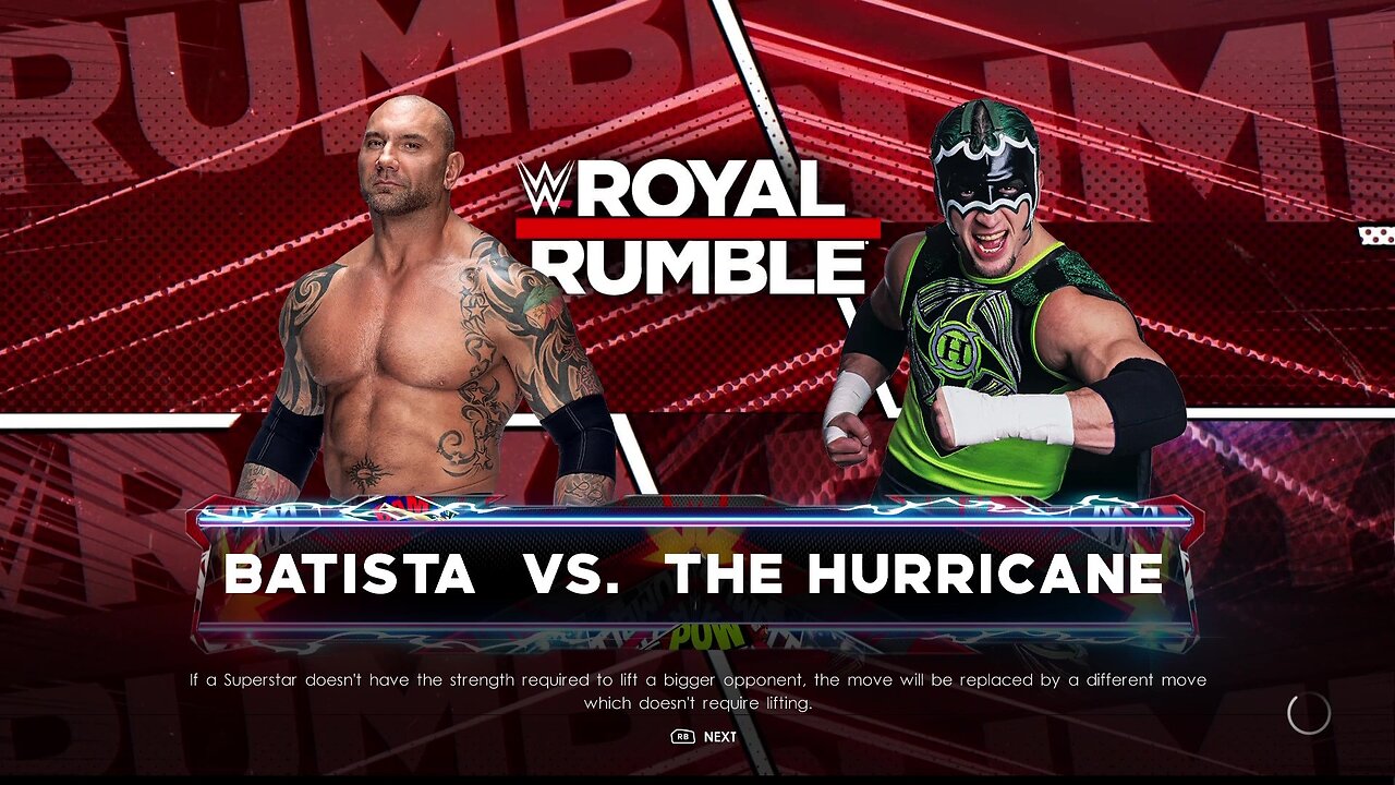 WWE 2k22 Batista vs The Hurricane