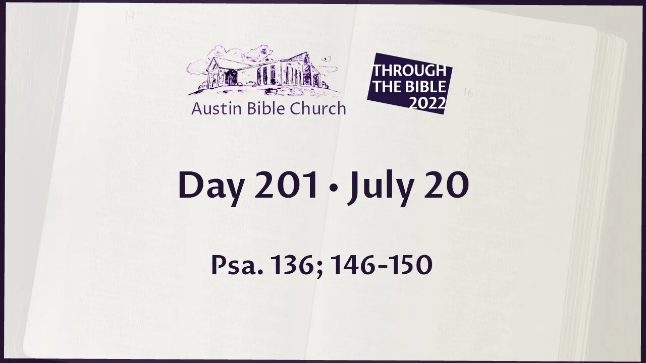 Through the Bible 2022 (Day 201)