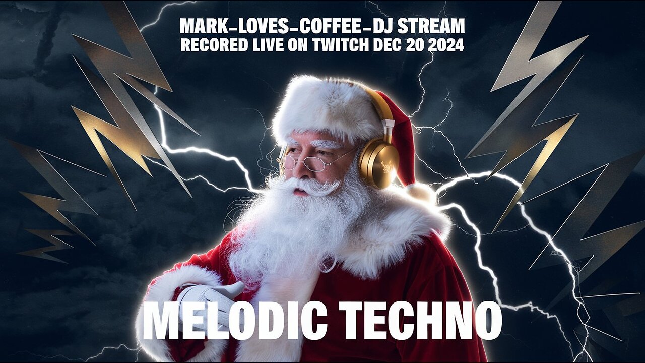 Melodic Techno & Progressive House DJ Set - Live Twitch Stream - Mark_Loves_Coffee_ with ai art