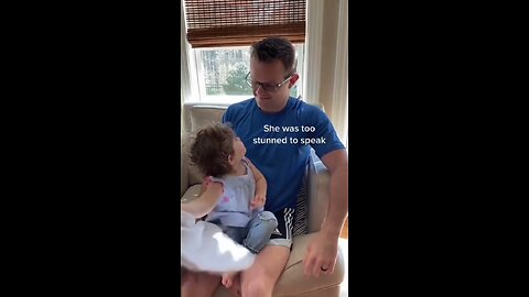 Funny baby reaction to dad's shaving beard