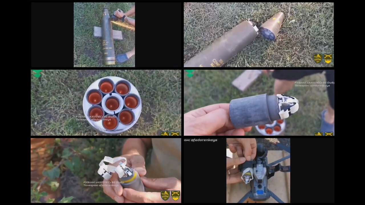 Ukrainian experts-fools are sawing apart a NATO 155mm cluster munition